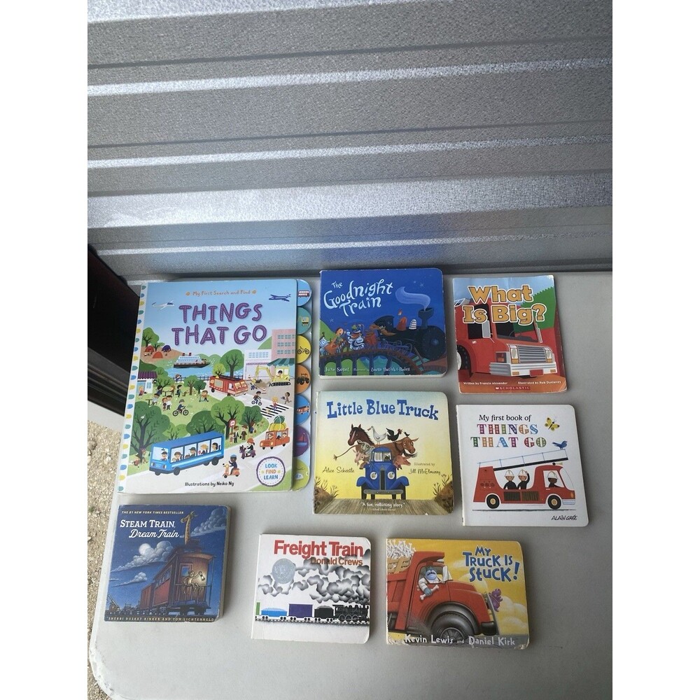 Little Blue Truck Freight Train Donald Crews Goodnight Train Kids Book Lot 8pc